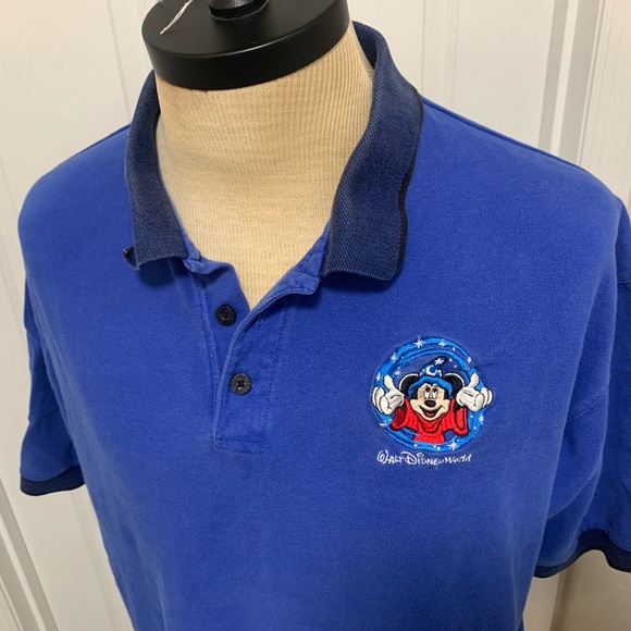 Disney parks polo button up Mickey Mouse sorcerer - Picture 3 of 13